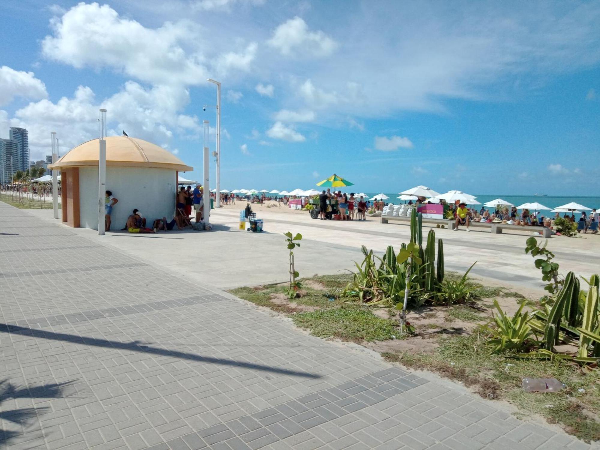 Flat Mar Brasil Tropical - Apartamento De 2 Quartos Com Suite E Vista Do Mar Fortaleza  Esterno foto