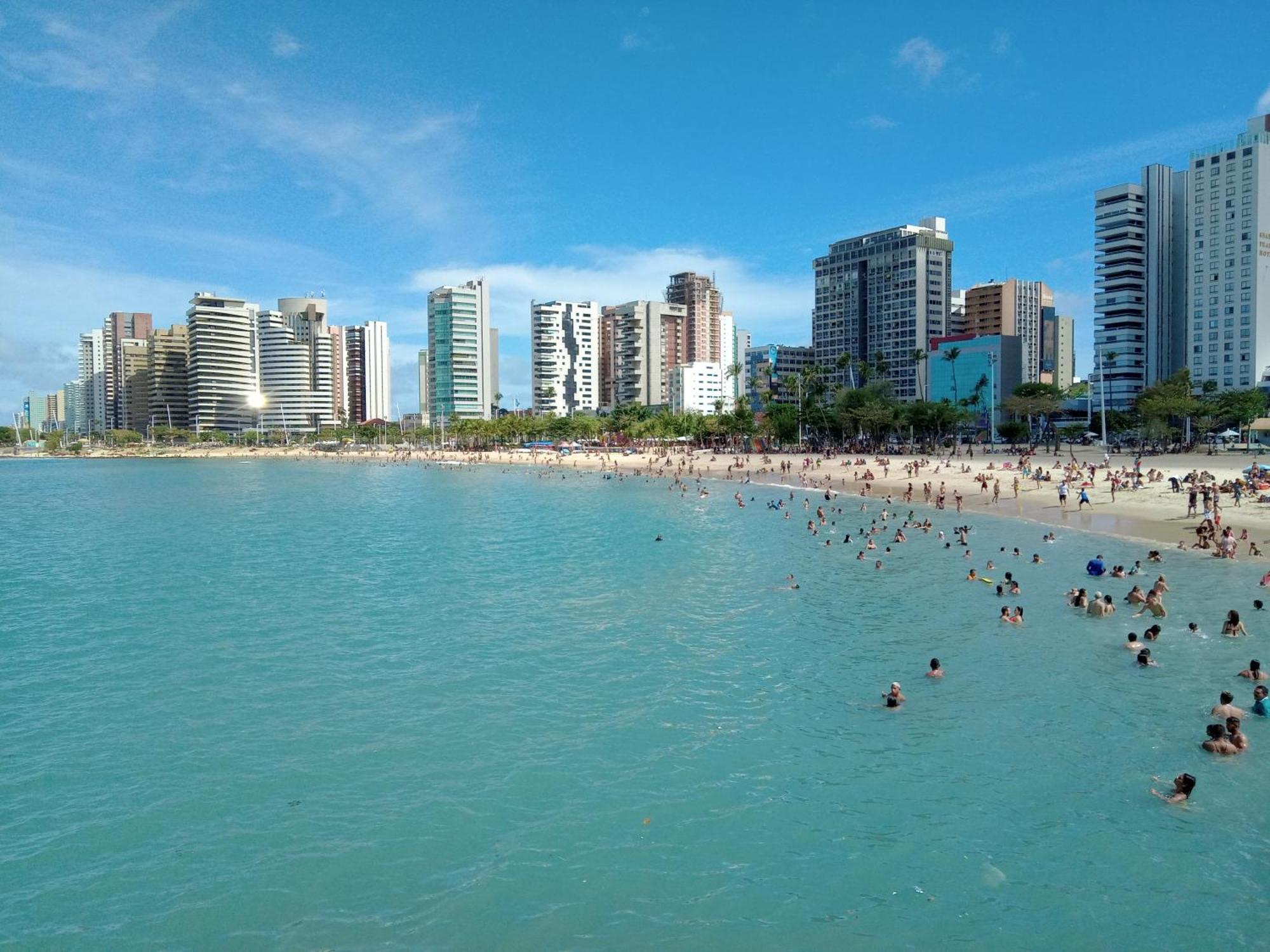 Flat Mar Brasil Tropical - Apartamento De 2 Quartos Com Suite E Vista Do Mar Fortaleza  Esterno foto